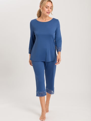 Hanro Pajama ' Moments ' in Blue: front