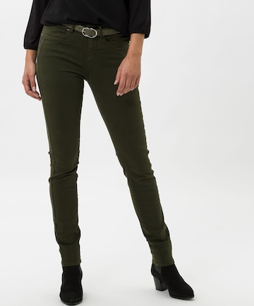 BRAX Skinny Jeans 'Ana' in Groen: voorkant