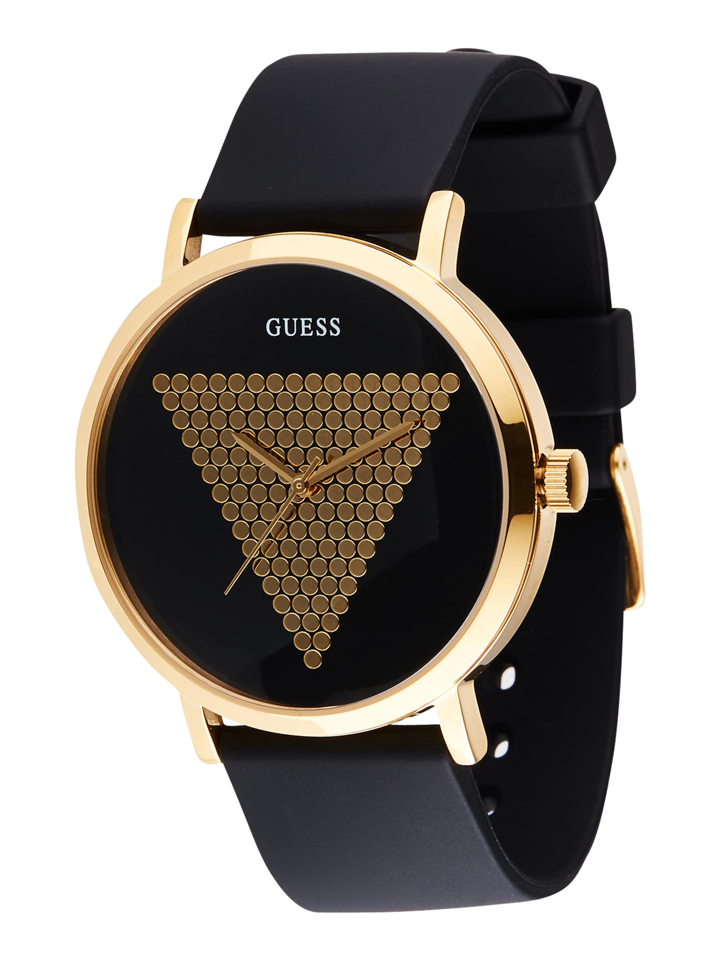 GUESS Analoog horloge &#x27;Imprint&#x27; in Zwart: voorkant
