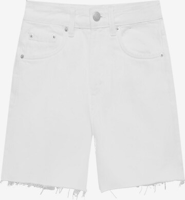 Regular Jean Pull&Bear en blanc : devant