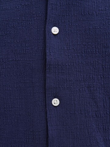 JACK & JONES Comfort fit Button Up Shirt 'JORLuke' in Blue