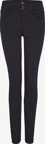 s.Oliver BLACK LABEL Slimfit Broek in Blauw: voorkant