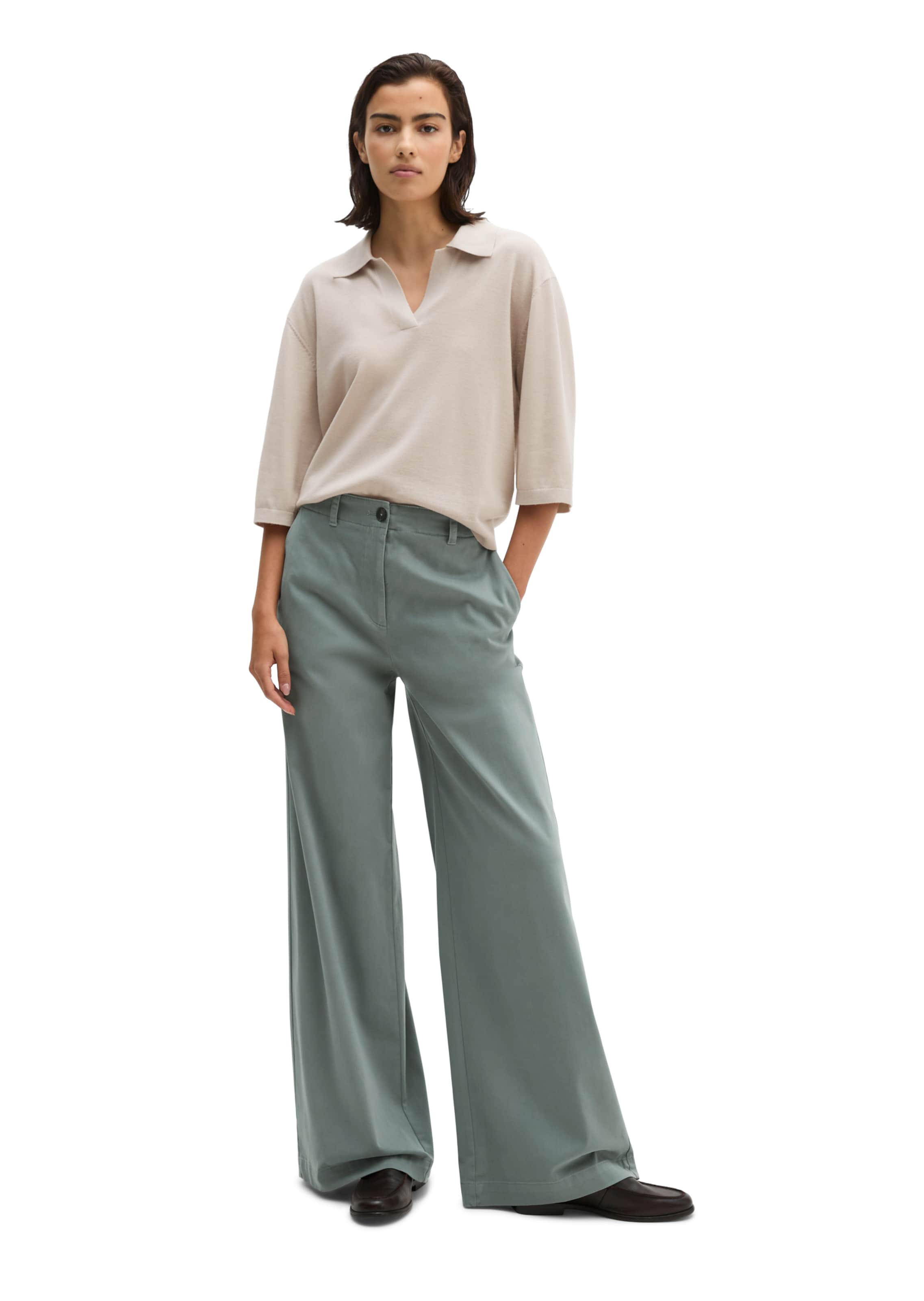 Marc O'Polo Wide leg Pants in Grey
