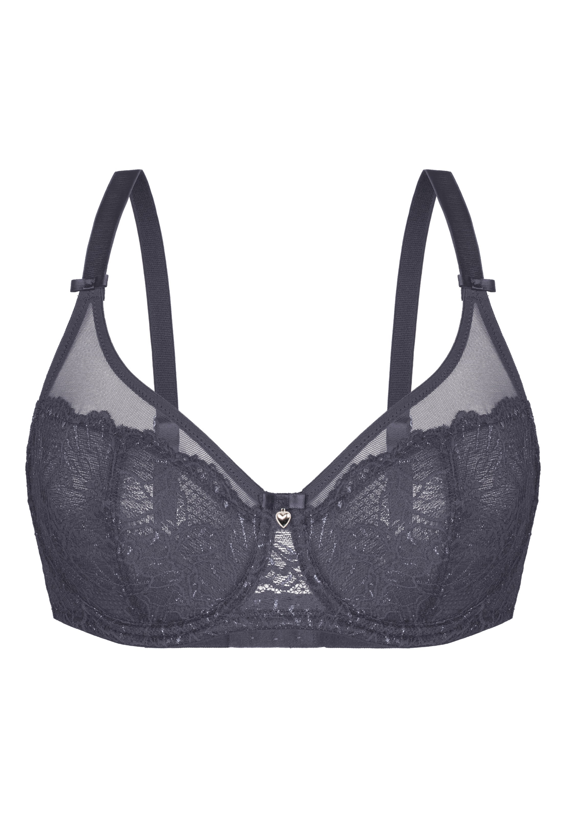 sassa Bra 'BEAUTIFUL TIME' in Black: front