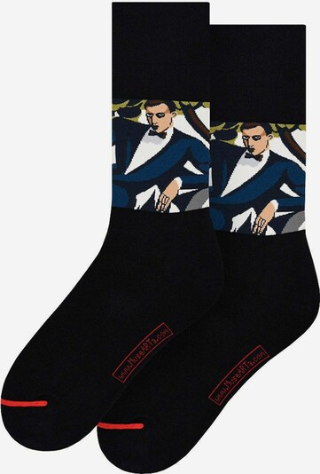 MuseARTa Chaussettes en mélange de couleurs / noir, Vue avec produit