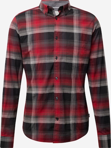 s.Oliver Slim fit Button Up Shirt in Red: front