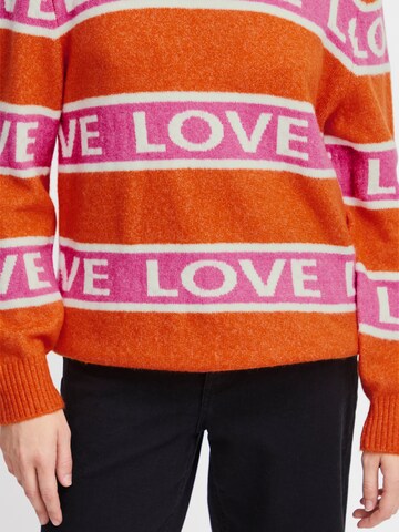 ICHI Sweater 'MOTIF' in Orange