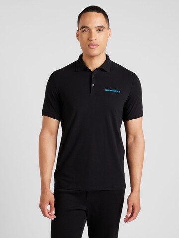Karl Lagerfeld Poloshirt in Schwarz: Vorderseite