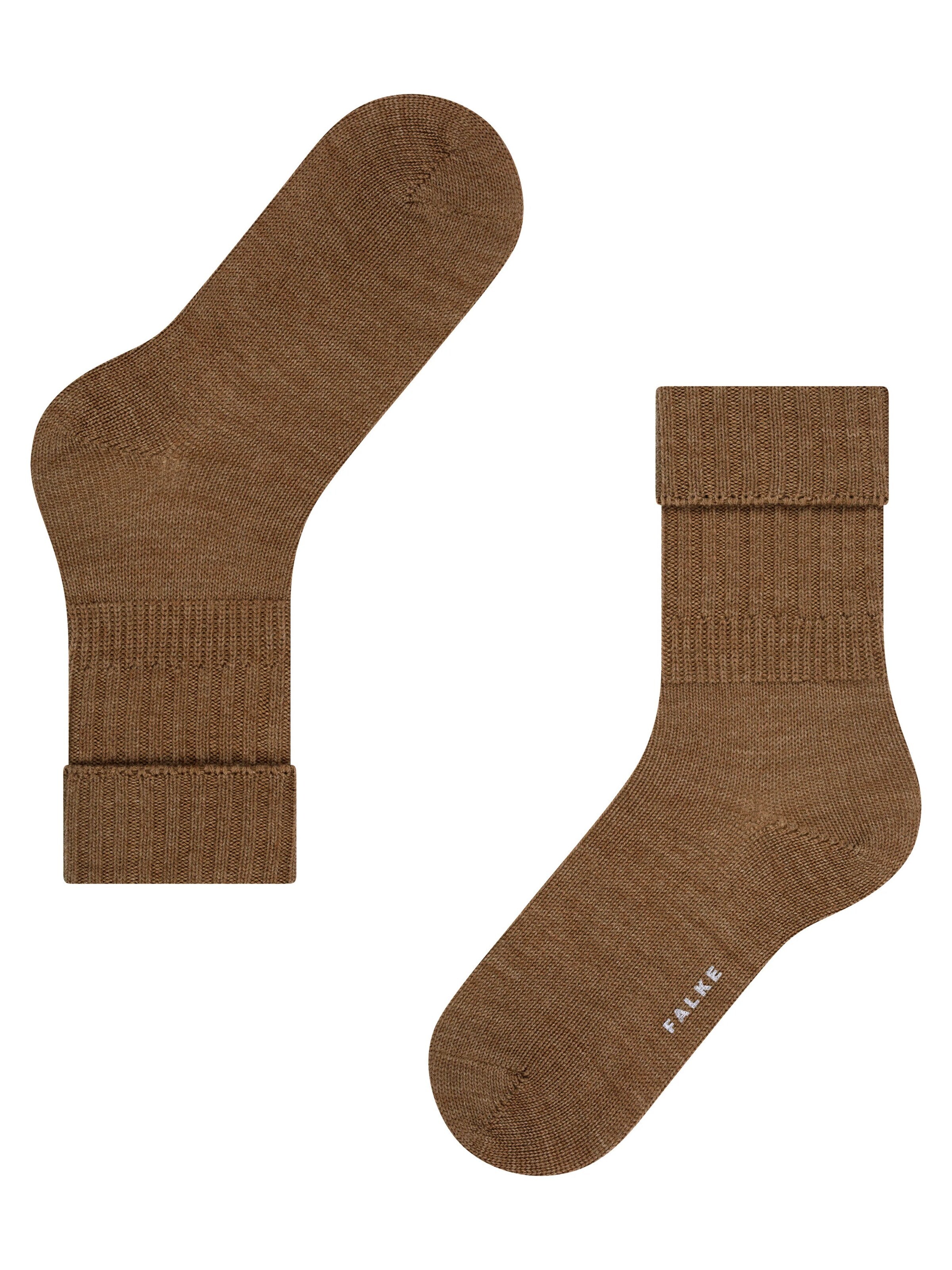 FALKE Socks 'Striggings Rib' in Brown
