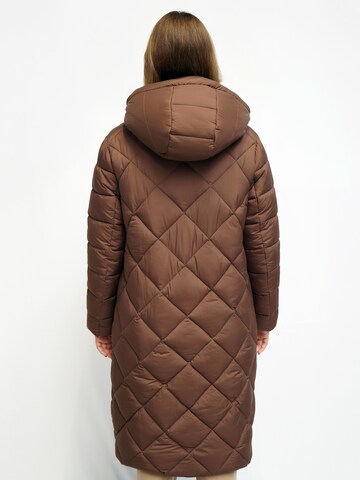 Funk since 1776 Winter Coat 'Steppmantel mit Kapuze' in Brown