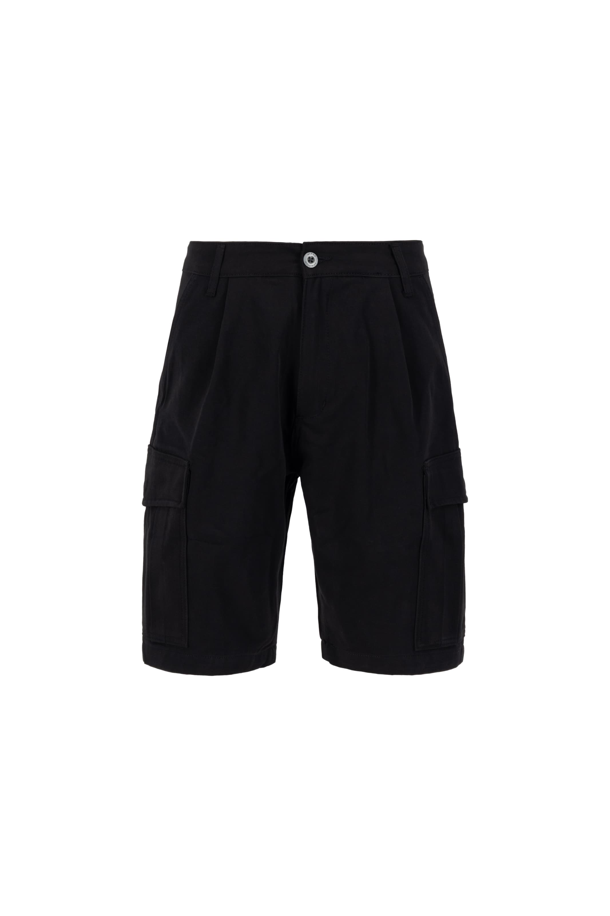 ALPHA INDUSTRIES - Loosefit Calças cargo 'Aircraft' em preto: frente