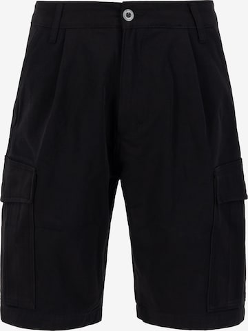 melns ALPHA INDUSTRIES Vaļīgs piegriezums Kargo bikses 'Aircraft': no priekšpuses