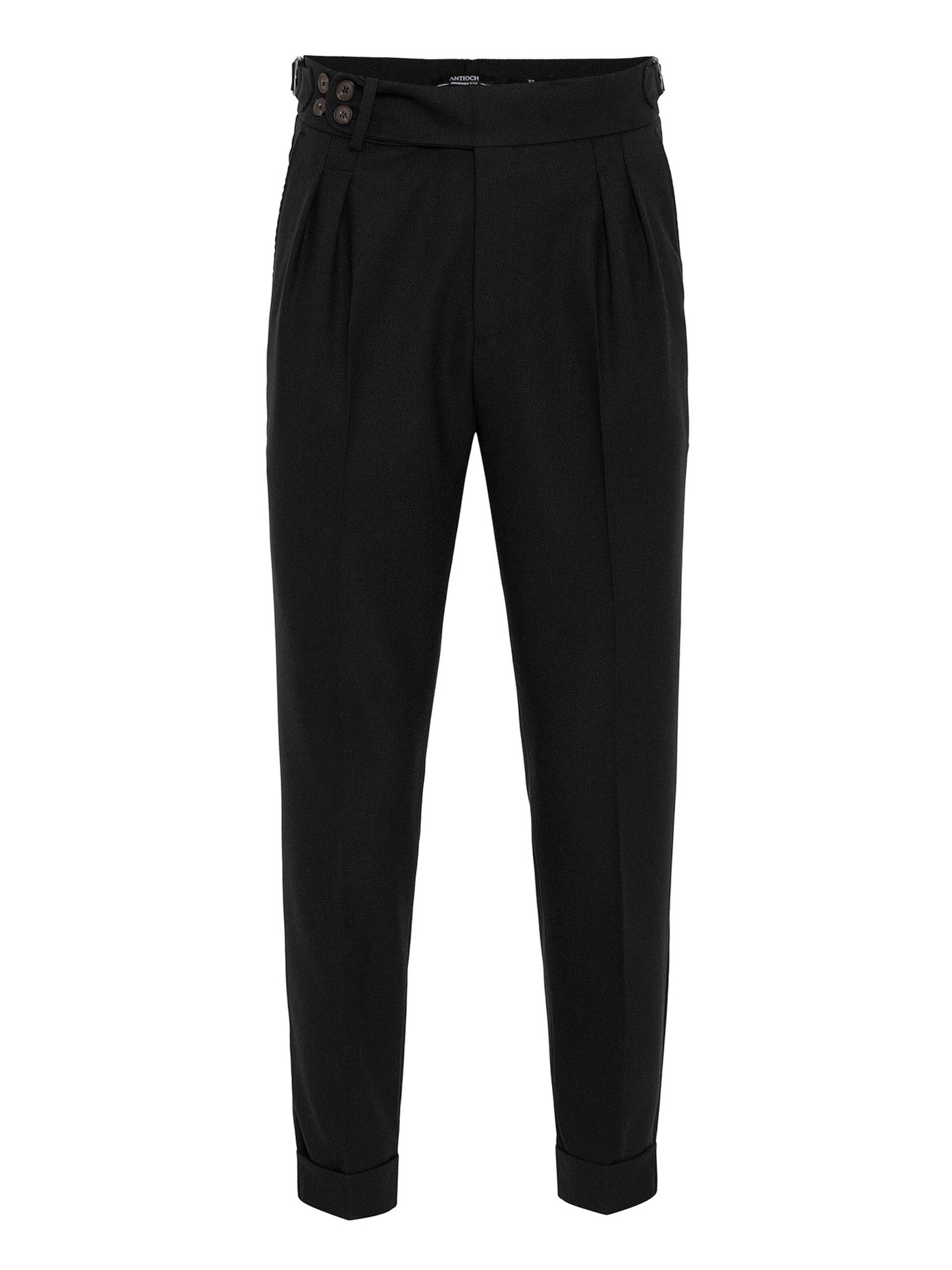 Loosefit Pantalon à pince Antioch en noir : devant