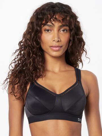 SHOCK ABSORBER Bustier Sport bh in Zwart: voorkant