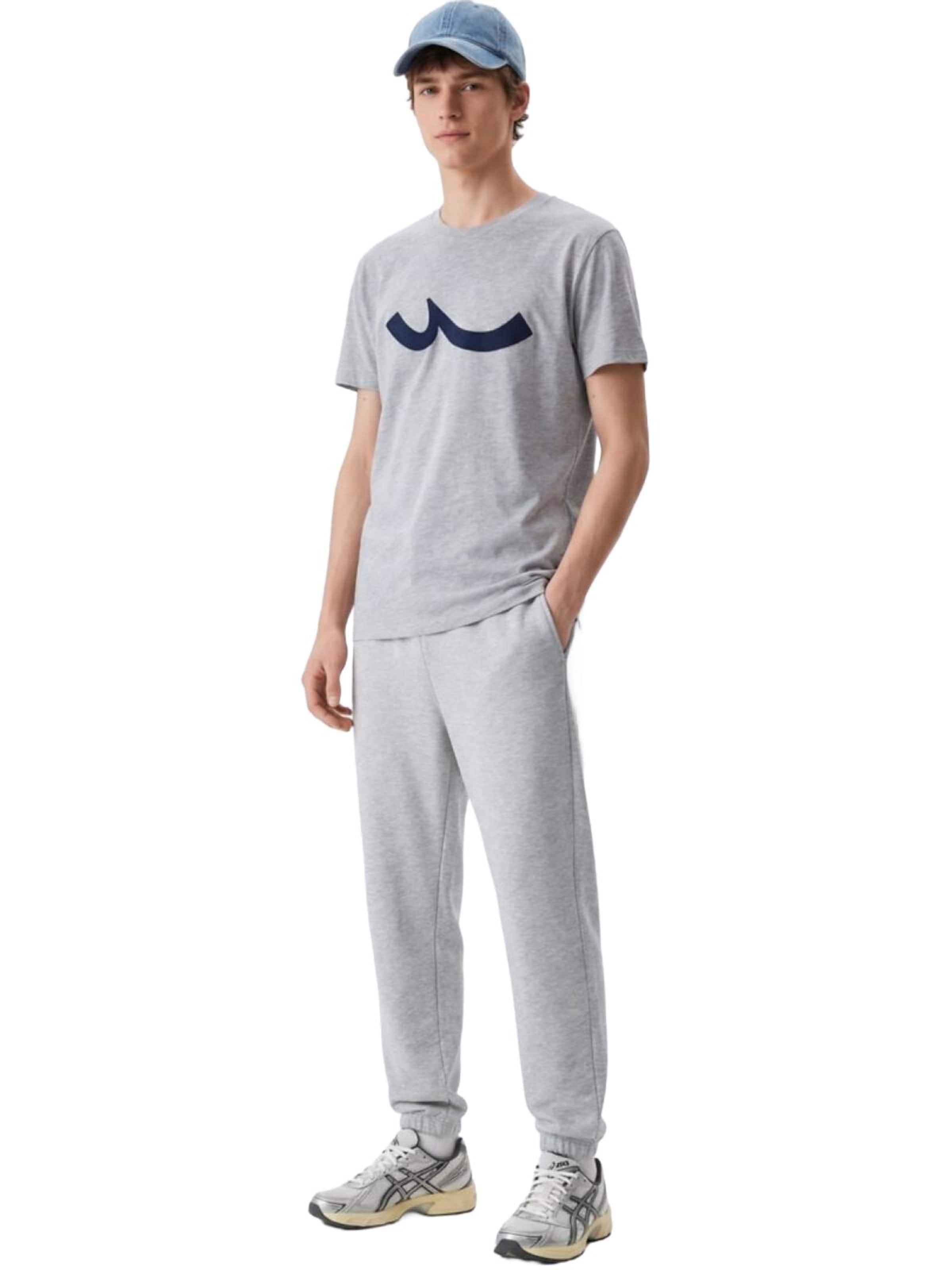 LTB Jeans Shirt 'LTB Jeans Herren Basic T-Shirt' in Grey: front