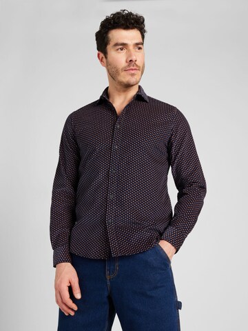 Springfield Regular fit Button Up Shirt in Blue: front