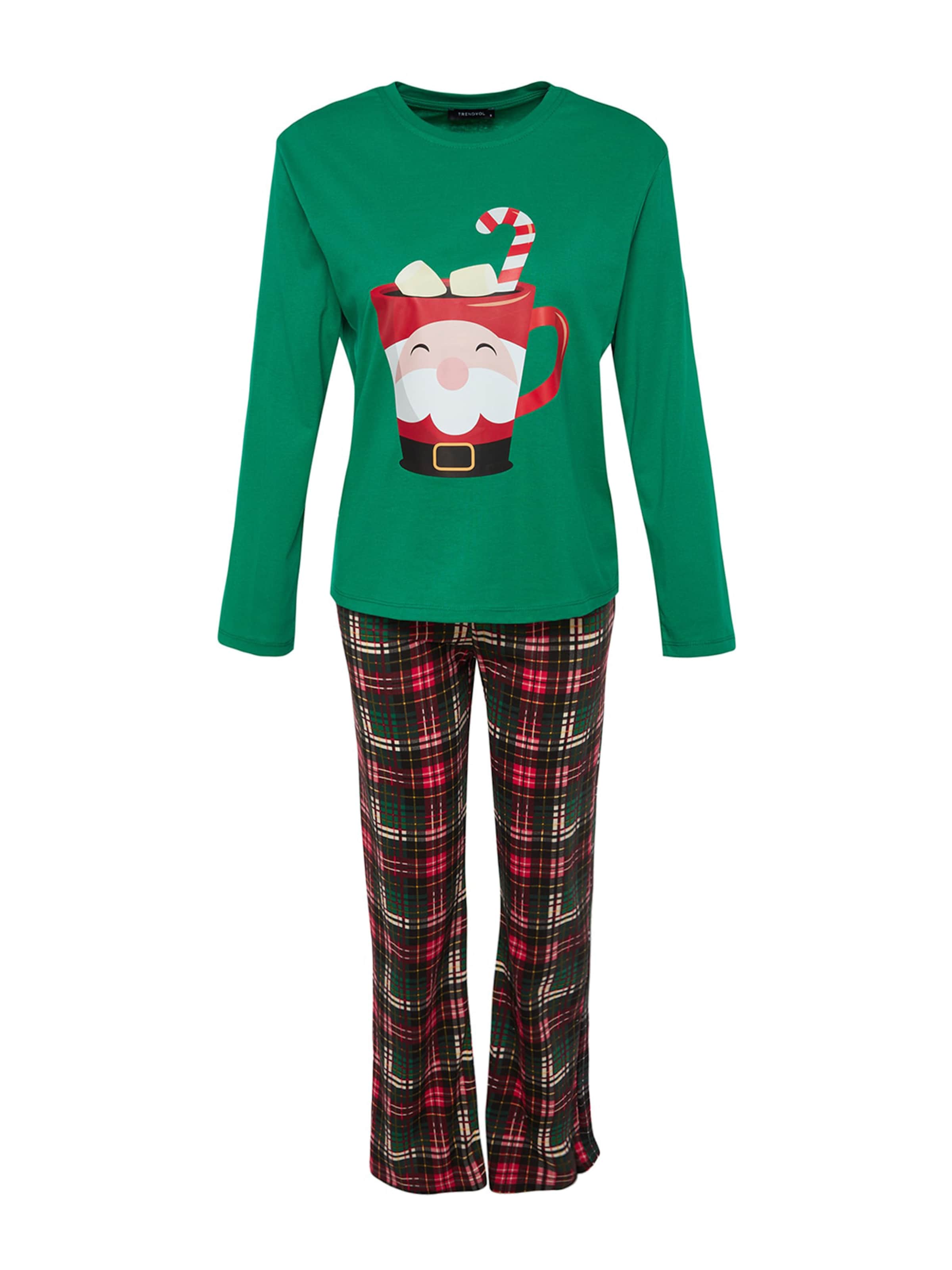 Trendyol Пижама в Зеленый: спереди