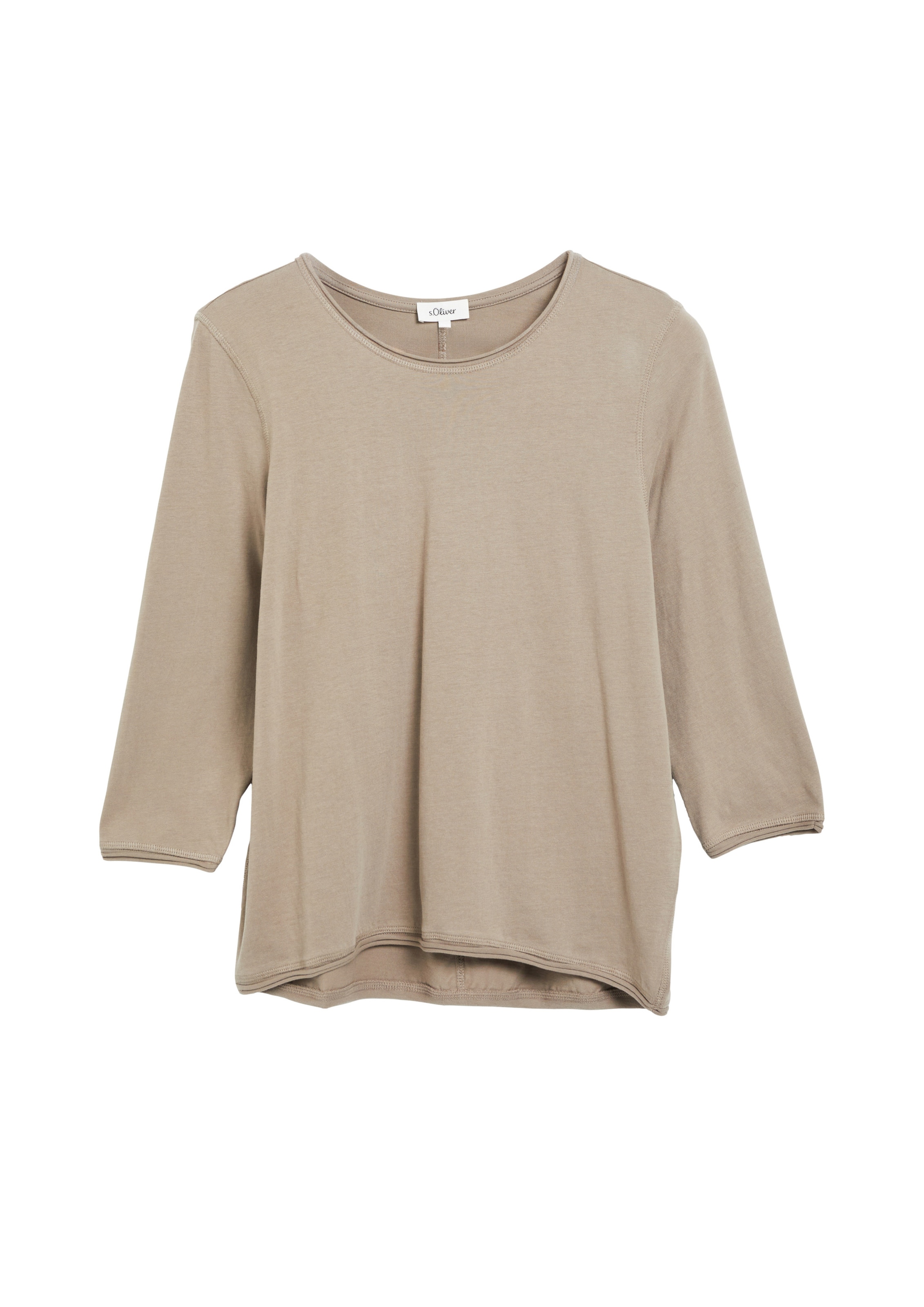 s.Oliver Shirt in Bruin: voorkant