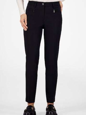 Gardeur Regular Trousers 'DINA2' in Black: front