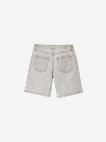 Bershka Lużny krój Jeansy w kolorze szary