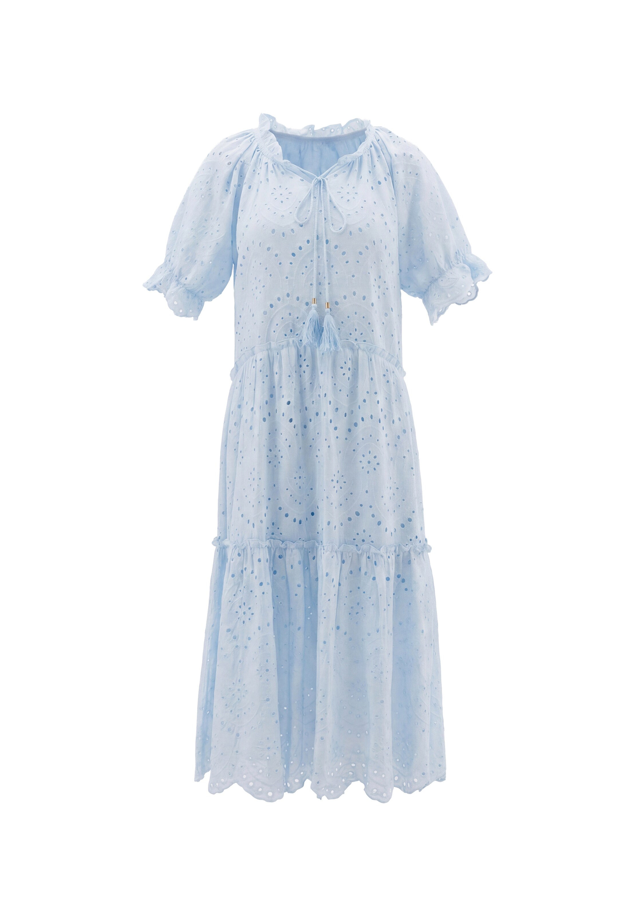 Usha - Vestido em azul: frente