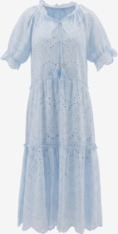 Usha - Vestido em azul: frente