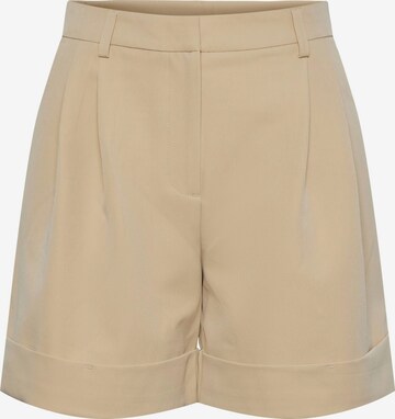 PIECES Pleat-front trousers 'Kyza' in Beige: front