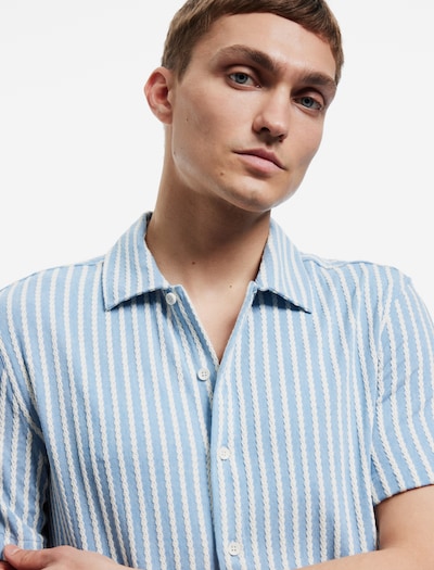 Koton Button Up Shirt in Light blue / White, Item view