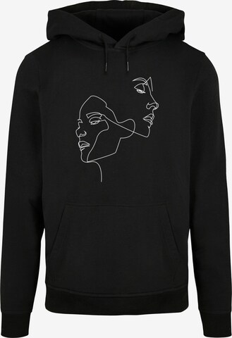 Mister Tee Sweatshirt 'One Line' in Zwart: voorkant