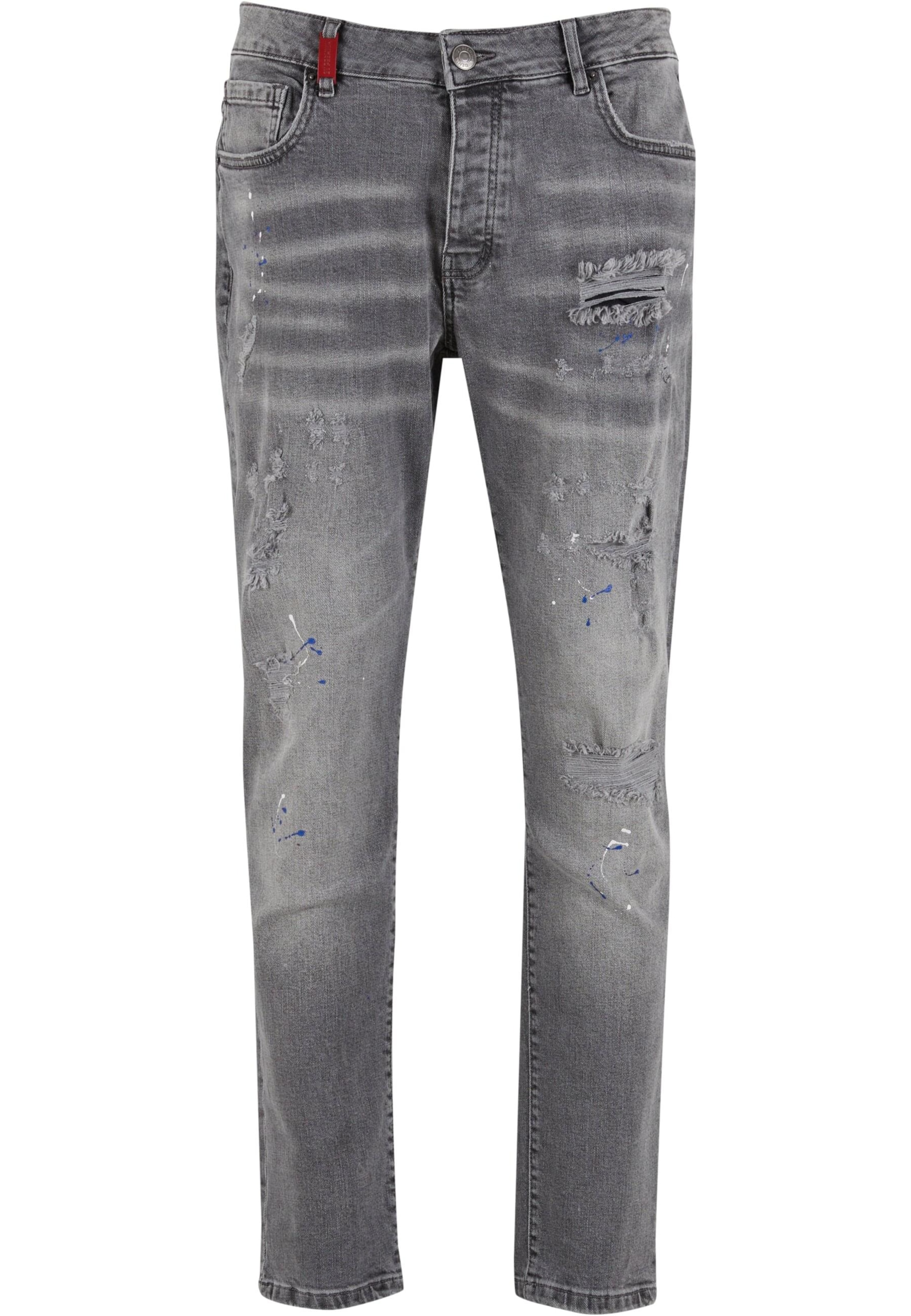 Slimfit Jeans 'Leonardo' di 2Y Premium in grigio: frontale