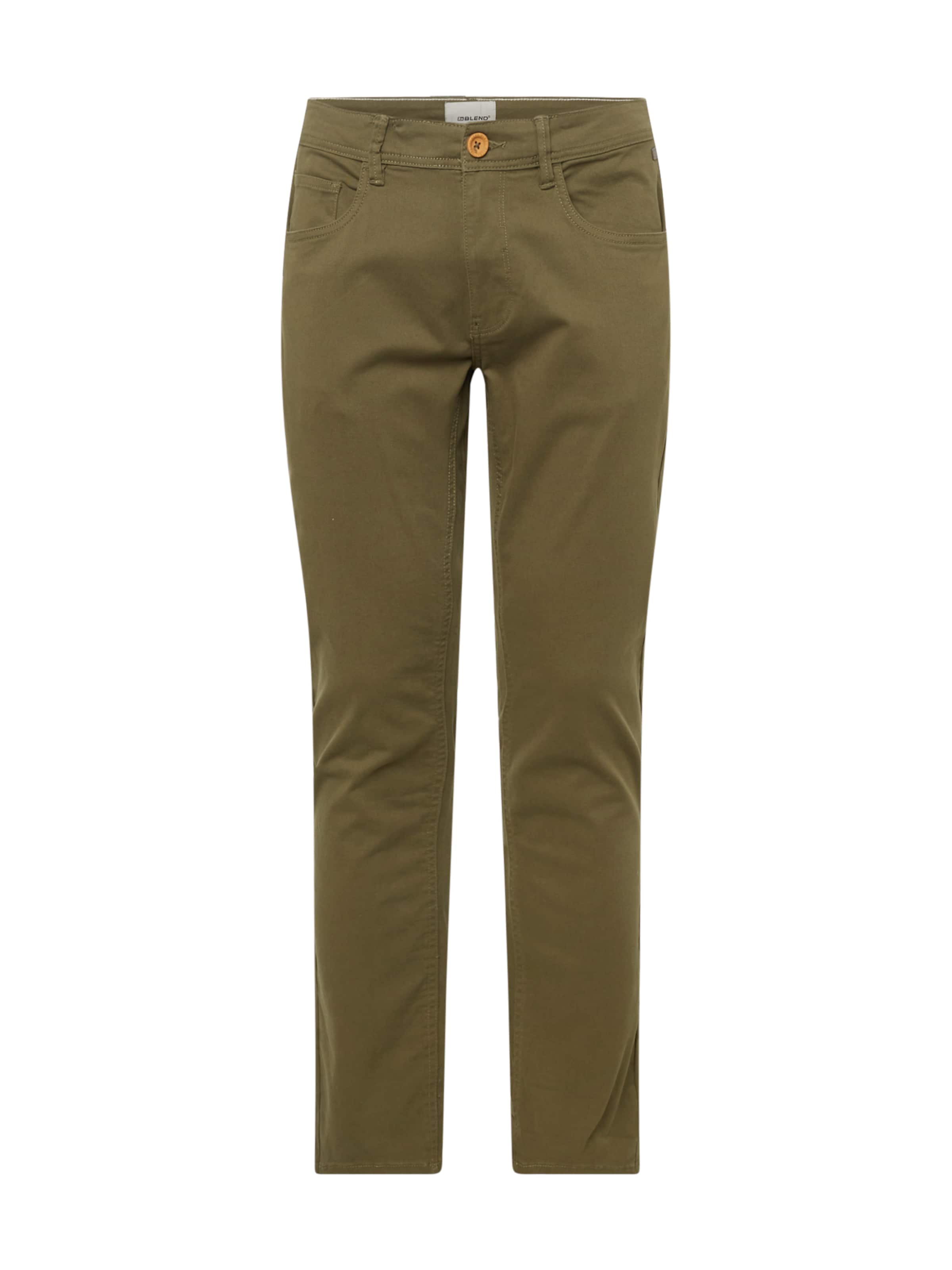 BLEND Slim fit Pants 'Rodney' in Green: front