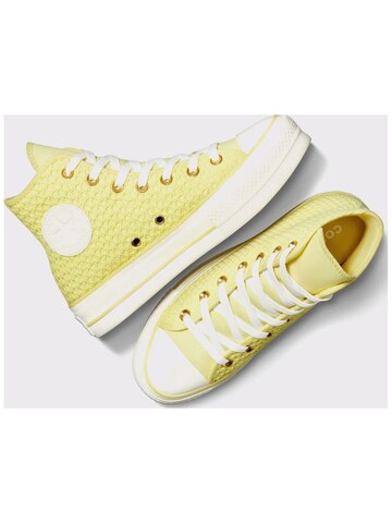 CONVERSE - Zapatillas deportivas altas 'Converse Chuck Taylor All Star Lift Platform Knit' en amarillo