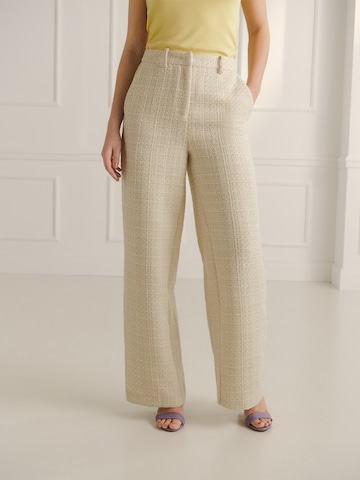 Guido Maria Kretschmer Women - Pierna ancha Pantalón 'Astrid' en blanco: frente