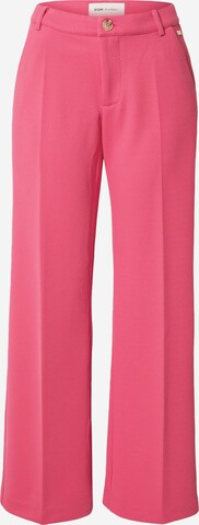 POM Amsterdam Wide leg Trousers with creases in Pink: front
