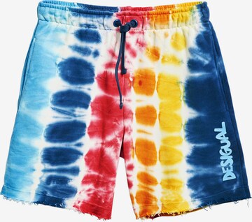 Desigual Normální Kalhoty 'Tie-dye' – mix barev: přední strana