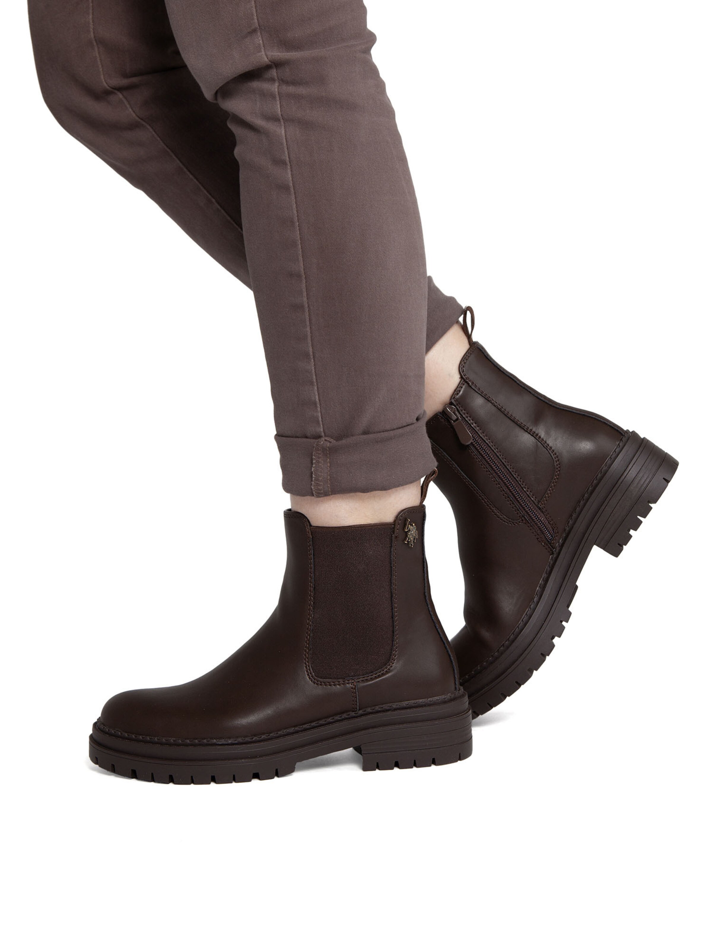 Bottines 'Nikita' US POLO ASSN. en marron