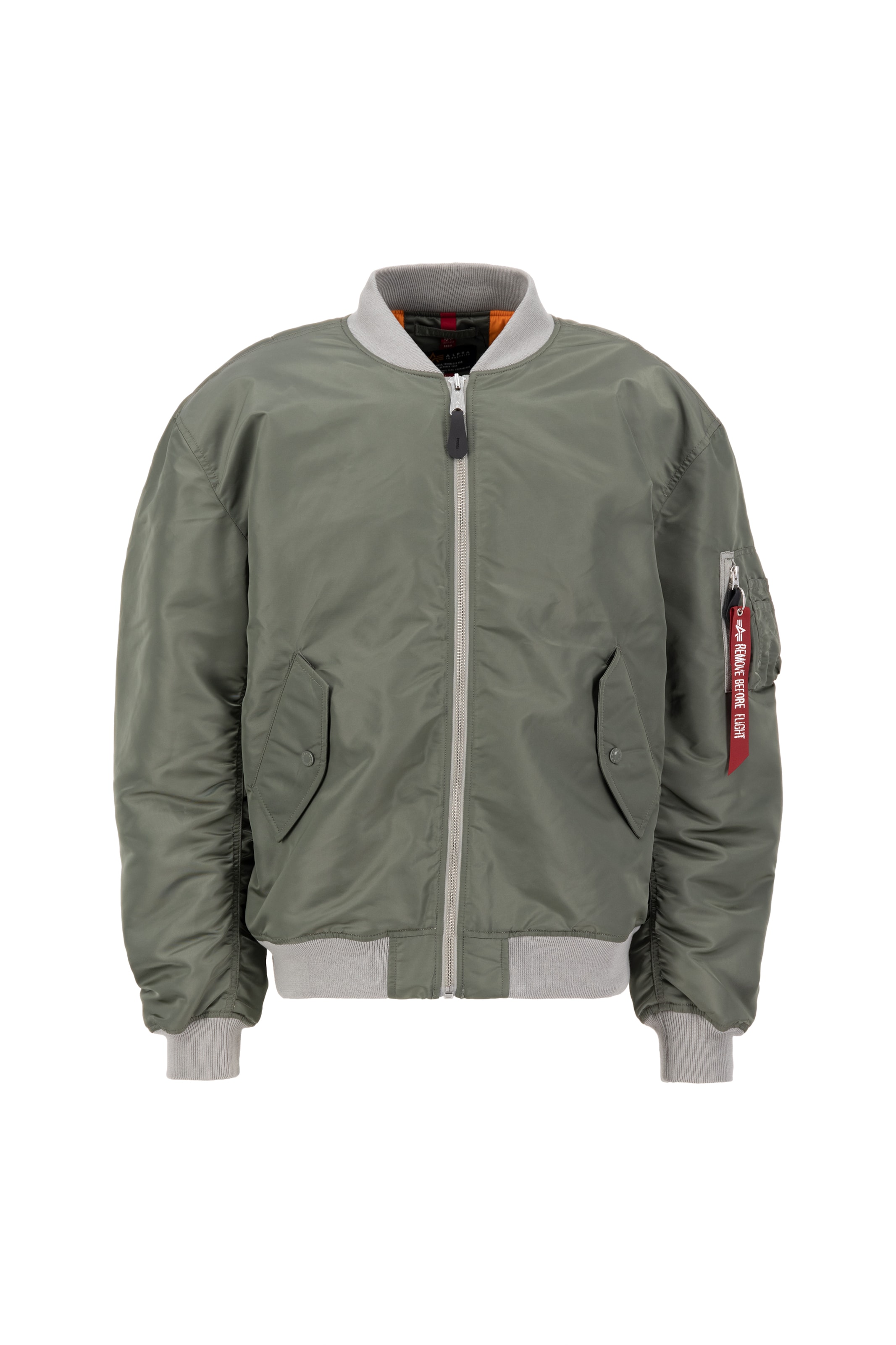 ALPHA INDUSTRIES Демисезонная куртка в Зеленый: спереди