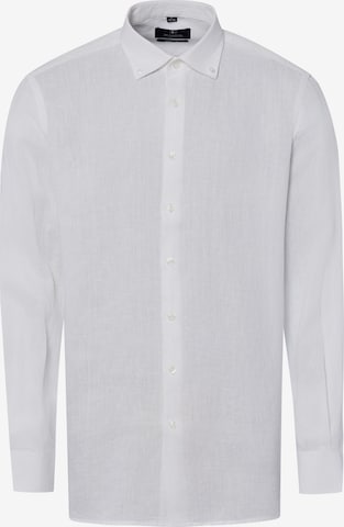 Nils Sundström Button Up Shirt in White: front