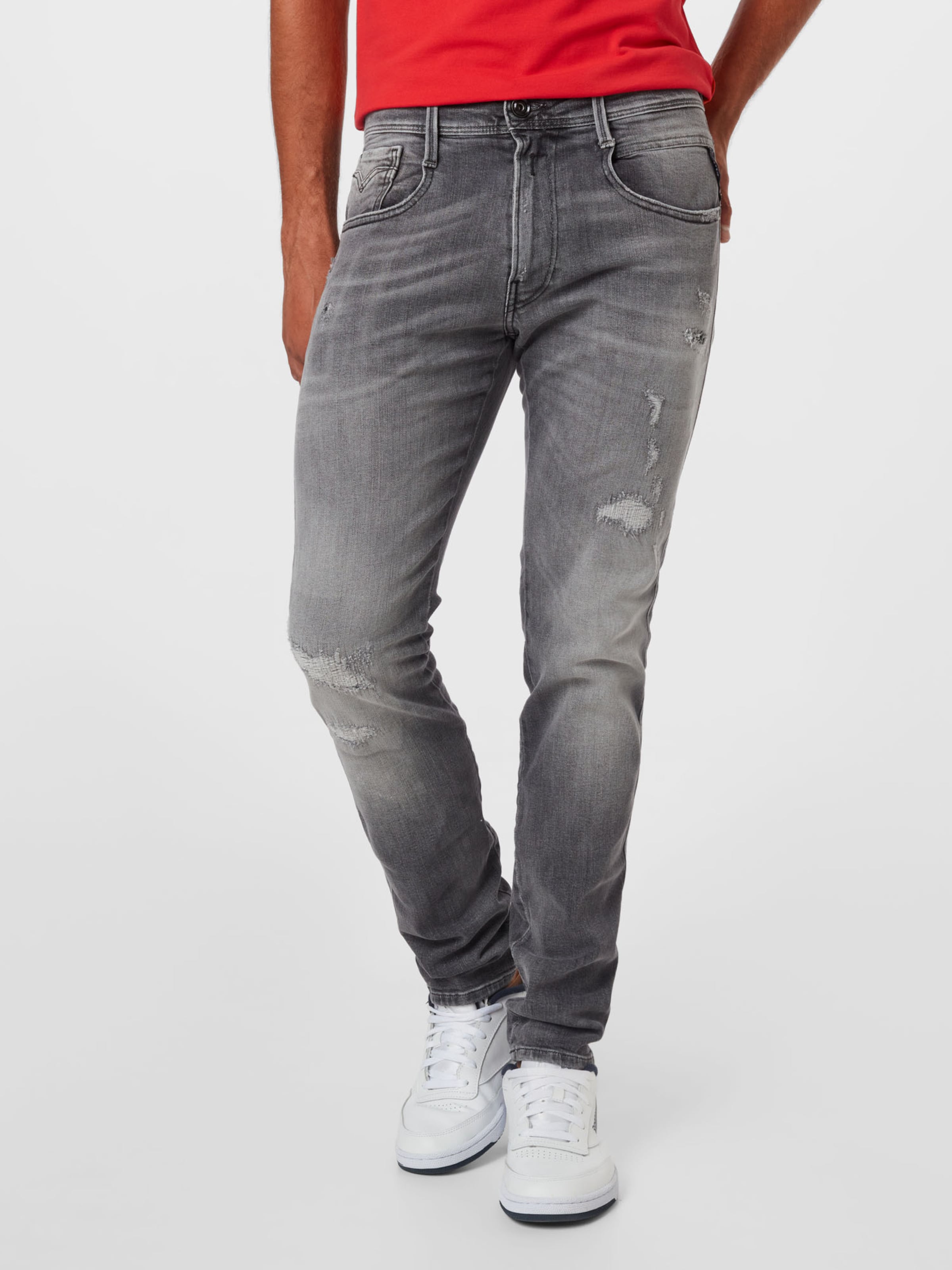 Männer Jeans REPLAY Jeans 'ANBASS' in Grau - AY70809