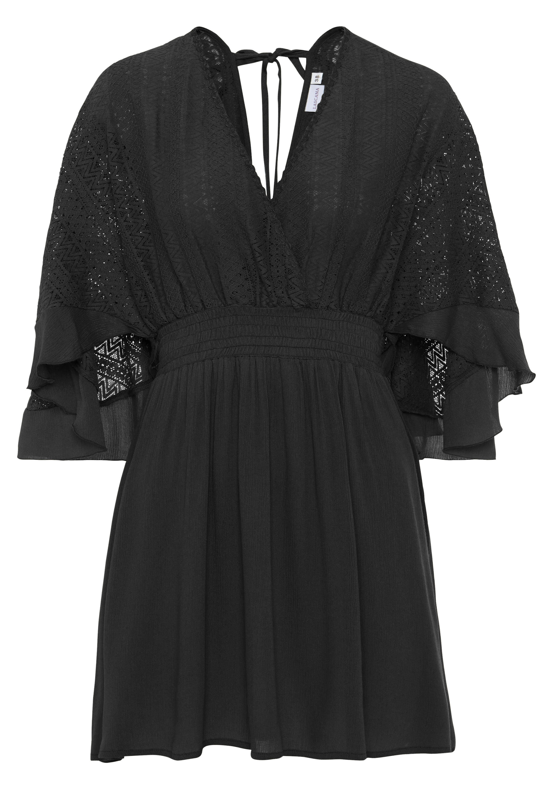 LASCANA Kleid in Schwarz: Vorderseite