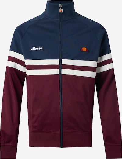 ELLESSE Collegetakki 'Rimini' koossa XS värissä laivastonsininen / burgundin punainen / valkoinen, Tuotenäkymä