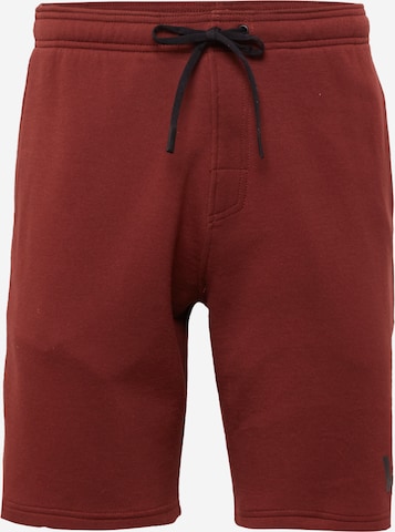 RVCA Workout Pants in Red: front