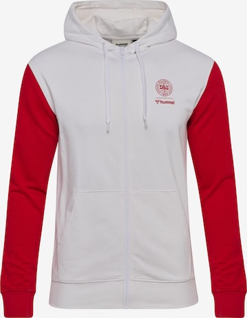 Veste de survêtement Hummel en blanc : devant