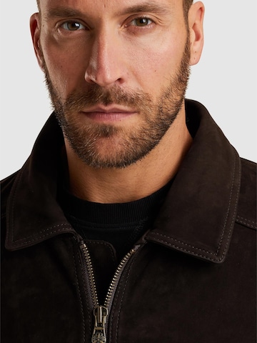 PME Legend - Chaqueta de entretiempo 'Greenville Fur leather jacket' en marrón