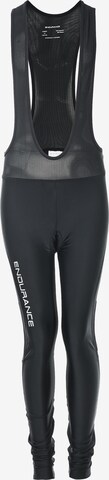 ENDURANCE Slimfit Radhose 'Poway Jr. Long Cycling Tights W/Bib XQL' in Schwarz: predná strana