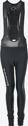 ENDURANCE Slimfit Sportpak 'Poway Jr. Long Cycling Tights W/Bib XQL' in Zwart: voorkant