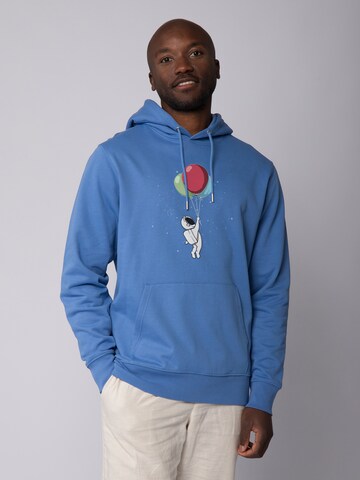 Watapparel Sweatshirt ' Little Balloon Astronaut ' in Blue: front