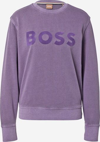 Sweat-shirt 'Elaboss' BOSS en violet : devant