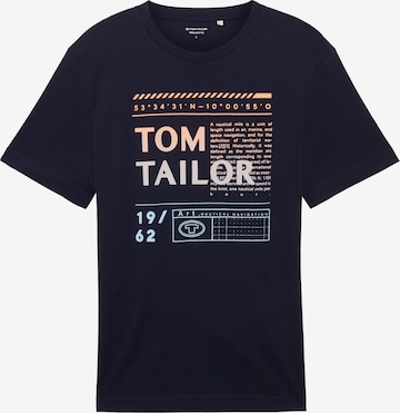 Tricou de la TOM TAILOR pe albastru: față