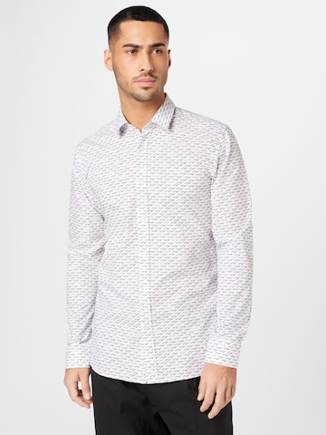 HUGO Red Slim fit Button Up Shirt 'Elisha' in White: front